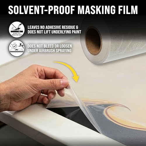 Image of Custom Shop 12 inch X 150' Roll of Clear Masking Film /Frisket for Artists, Airbrush Graphics