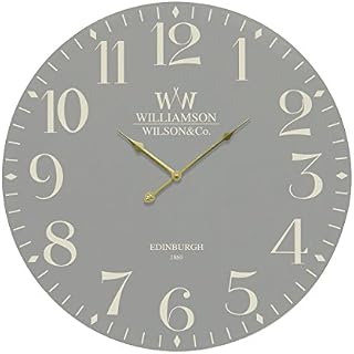 Grey Large Vintage Antique Rustic Round Home Bedroom Retro Time Kitchen Wall Clock