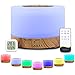 viteena Aroma Diffuser, 300ml Luftbefeuchter Ultraschall Diffusor für Ätherische Öle Elektrisch Duftöl Diffuser Aromatherapie Humidifier Duftlampe 7 Farben LED Raumbefeuchter für Zuhause Yoga Büro SPA