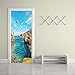 Produktbild XXXCH 3D Türaufkleber 95X215CM Blick aufs Meer Türtapete selbstklebend TürPoster - Fototapete Türfolie Poster Tapete Meer Aufkleber DIY Selbstklebende Wandbild PVC Wasserdichte Tapete