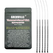 Premium Lighter Wick for Zippo & Most Kerosene Lighters - Anti-Fraying, High Ignition Rate, Long-Lasting, Needle-Install Design, High-Tech Accessory 5 Black Wicks