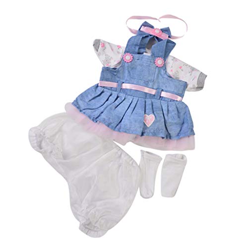Robe poupée reborn et accessoires de mode en tissu léger pour cadeau de jeu