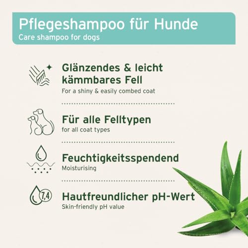 AniForte Fellharmonie Hundeshampoo Sensitiv mit Aloe Vera 200ml – Für leicht kämmbares Fell & Vitale Haut, Pflegeshampoo für Sensible Hunde, frei von Farbstoffen & Parfum