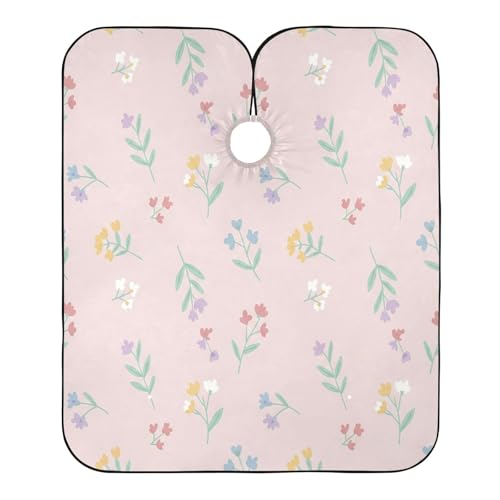 Capa para corte de cabello Floral and Leaves impermeable profesional para barbería con cierre ajustable de broche para peinados y estilismo miniatura 2