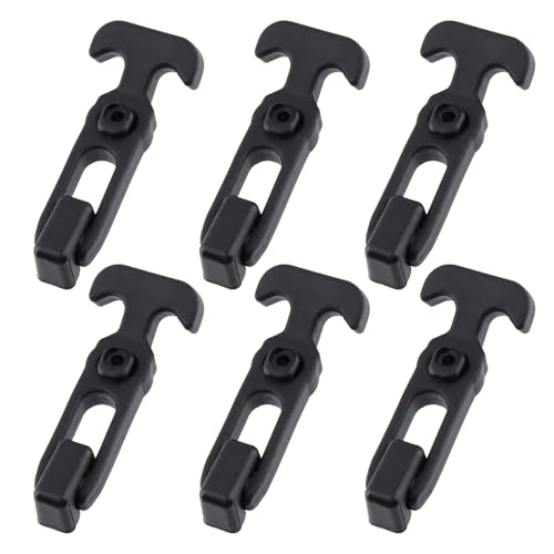 Image of T Tulead Boat Hatch Latches T Handle Latch Rubber Cooler Latch 4.33 inchx1.81 inch Tool Strap Hood Machine Draw Latches 6PCS (Black)