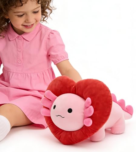 MaoGoLan Valentines Axolotl Plush with Heart-Shaped...