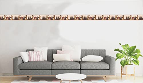 Dundee-Deco-DDAZBD9188-Peel-and-Stick-Wallpaper-Border-Kitchen-Maroon-Brown-Coffee-Wall-Border-Retro-Design-15-ft-x-7-in-457m-x-1778cm-Self-Adhesive Dundee Deco DDAZBD9188 Peel and Stick Wallpaper Border Kitchen Maroon Brown Coffee Wall Border Retro Design 15 ft x 7 in 457m x 1778cm Self Adhesive