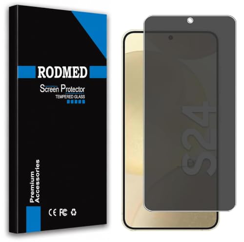 Image of 100% Fingerprint Unlock Support Privacy Tempered Glass for Samsung Galaxy S24 5G Anti-Spy, Anti-Glare Screen Protector, Full Coverage, 9H Hardness With Installation Kit
