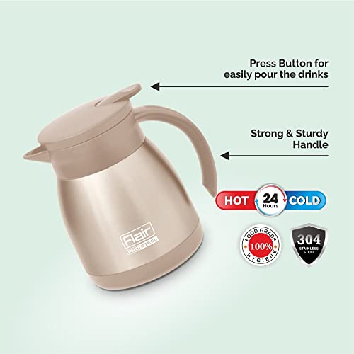 Image of Flair Cafe Vacuum Insulated Steel Kettle 500 ML (Gold)