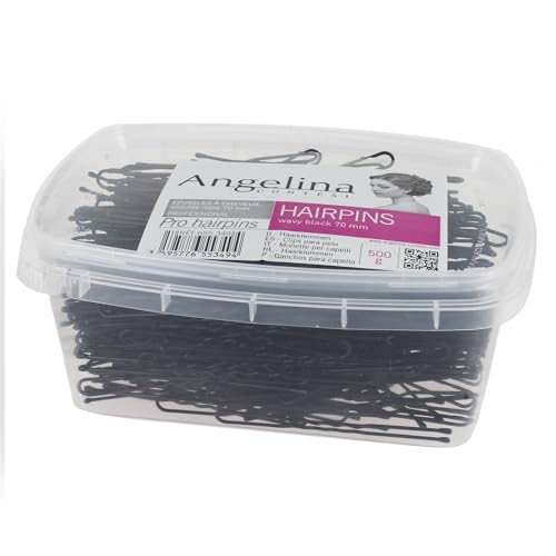 Épingles ondulées neige noir ANGELINA 70mm pour soirées et fêtes