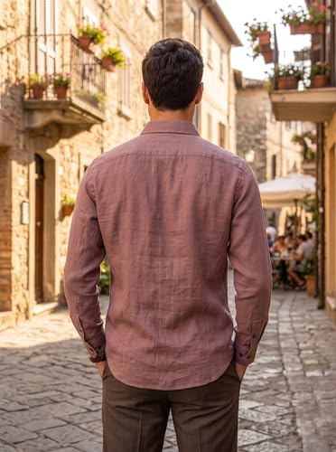 Image of Men's Cotton Blend Solid Casual Shirt Regular Fit Full Sleeve Shirt for Men Plain Formal & Casual Wear Collared Button Down Shirt
