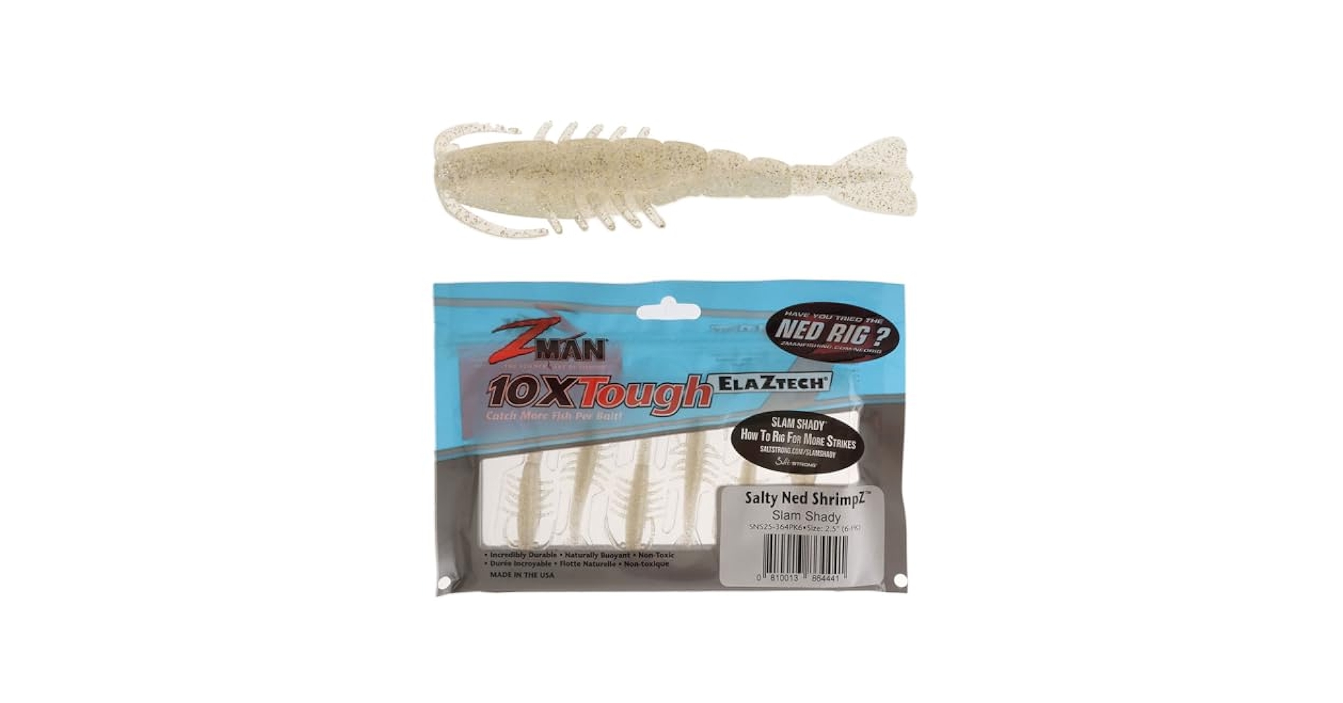 Amazon.com : Z-Man SNS25-364PK6 Salty Ned Shrimpz 2.5