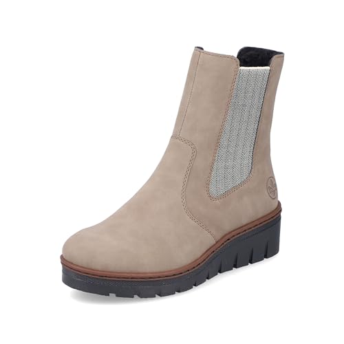 Rieker Women's X9180 Chelsea Boot, Beige, 6 UK
