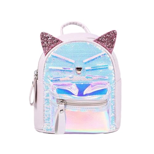 Sac d'école fille pour primaire et maternelle au design chat mignon
