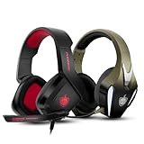 PHOINIKAS H1R Wired Gaming Headset & Q5 Wireless Gaming Headset for PS5/PS4/Xbox One/PC/Laptop/Mac/Switch, with Noise Cancelling Microphone