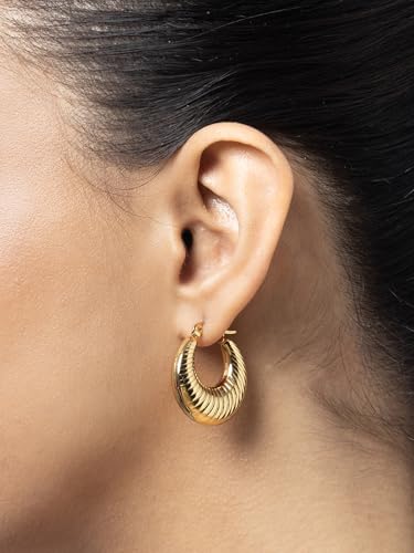 Image of Scintillare by Sukkhi Excellent Stainless Steel Round Hoop Earring Jewellery for Women & Girls|Anti Tarnish Jewellery|Gifts for Wife Girlfriend Mother Sister