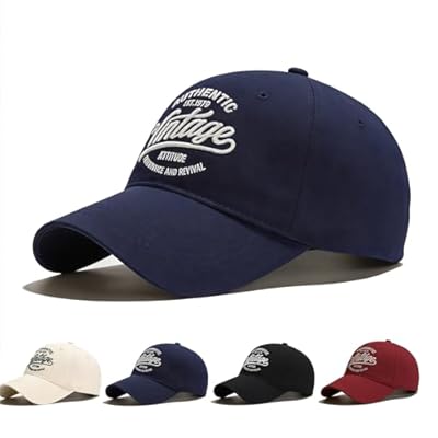 Classic Baseball Cap, Vintage Hat Original Distressed Baseball Cap Washed Cotton Adjustable Unconstructed Plain Cap Men Women