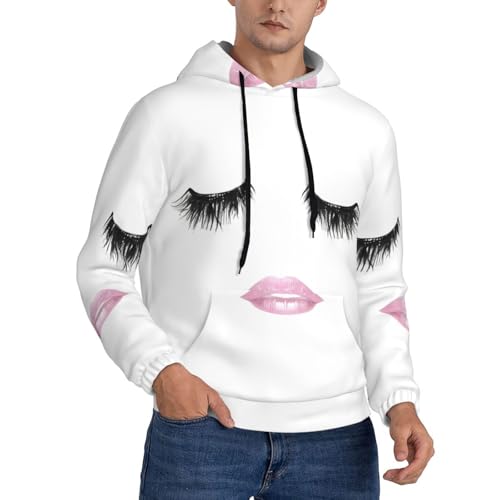 WCXTHGFA Stilvolle Kapuzenpullover für Herren, für den lässigen Spaziergang, Reisen oder zum Entspannen zu Hause, Schwarz , XXL