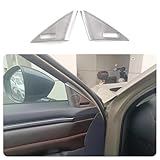 KELEIMAI Car Accessories Fit For Mazda CX50 CX-50 2023 2023 2025 2026 Interior Door Window Cover Trim Sticker Decals Speakers Audio Loud Speaker Triangle (Silver Titanium) 2PCS Stainless Steel