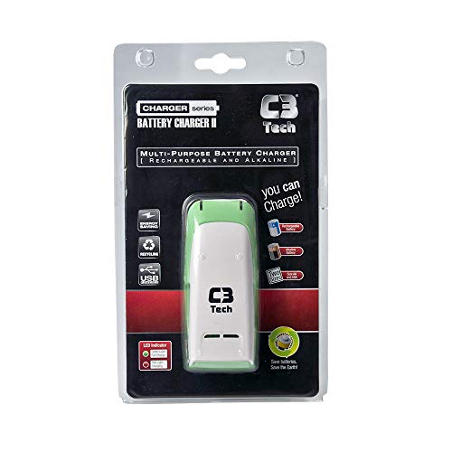 Carregador 2 Pilhas Alcalinas/Recargáveis USB, C3TECH, Teclados, C3TECH, Teclados