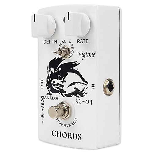 Chorus Electric Guitar Effects Pedal Type Dc 9V True Bypass White （Pp-25) #TOP3