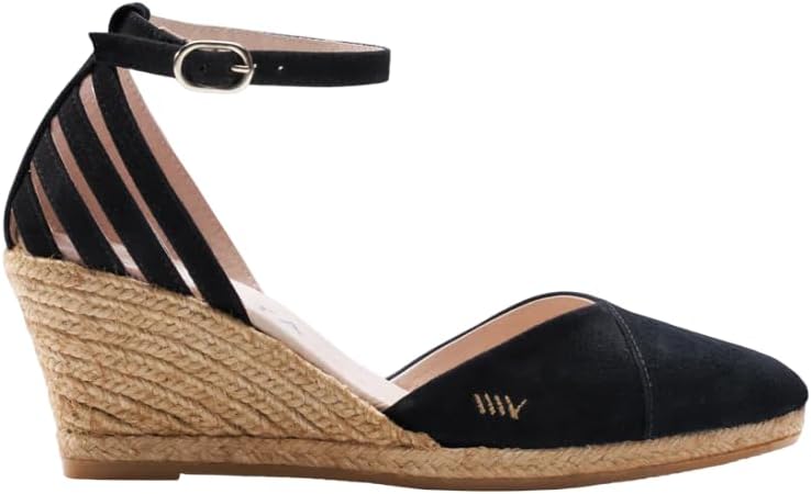 Ullastret Espadrille Suede Wedges Spain Handmade 2 ½” Heel Women's Sandals with Premium Suede Upper and 100% Natural Jute Midsole for all Occasions: Casual, Work, Party