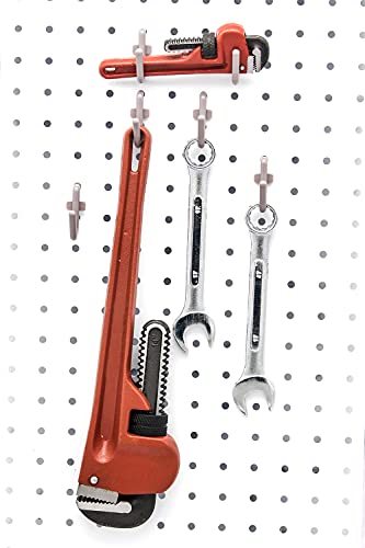 Pegboard Hooks Kit 100Pcs V Style Gray Peg Hooks Storage Garage For Organizing Various Tools (Gray 100Pk) #TOP1