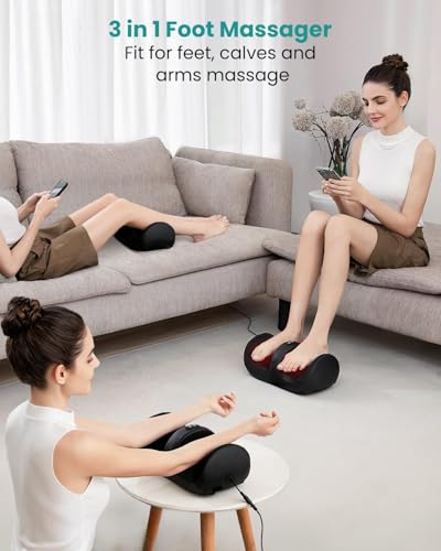 image for Nekteck Foot Massager with Heat & Foot Roller, Shiatsu Calf Leg Massag