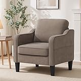 YUUIJOAA Ohrensessel mit Armlehnen und Seitenfächern, Bequem und Modern, Fernsehsessel Relaxsessel Lesesessel für Wohnzimmer Büro Schlafzimmer, 155 KG belastbar, Braun