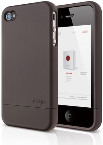elago S4 Glide Case for Black Version AT&T, Sprint and Verizon iPhone 4/4S(Not for White iPhone) - ECO Pack (Soft Feeling Chocolate)
