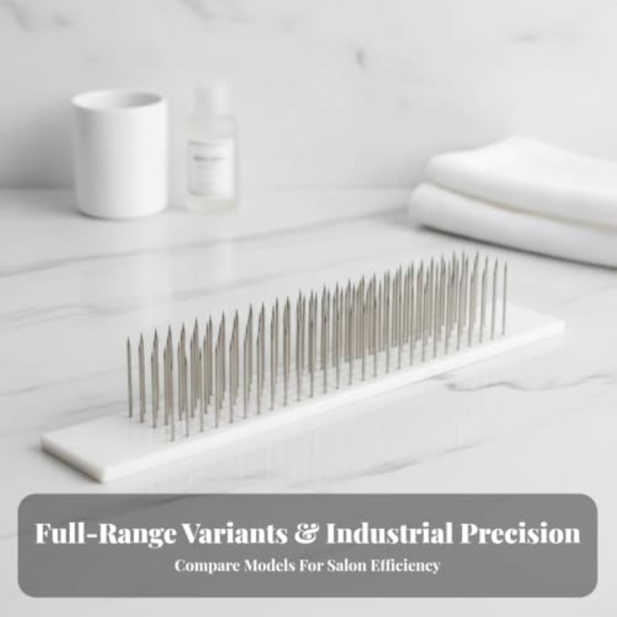 Rigid Hairpiece Teasing Board with Metal Pins
