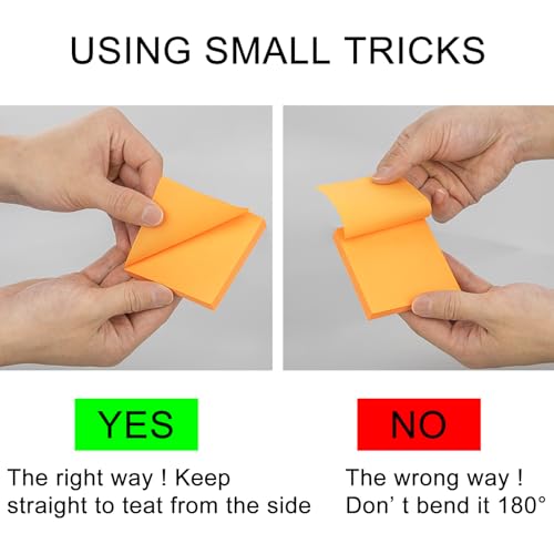 ZCZN Notas Adhesivas, Pack de 12 Bloc de notas,76 x 76 mm Notas Autoadhesivas,100 Hojas por Bloc,Total de 1200 PCS,6 Colores - imagen 4