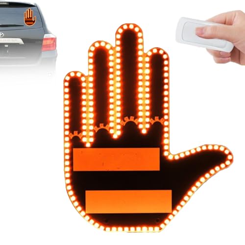 Finger light led car back window sign