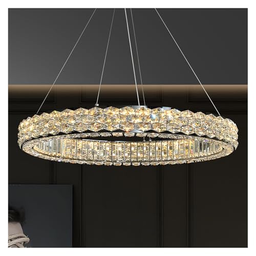 Lustre moderne en cristal pour salon sombre en manque de lumière