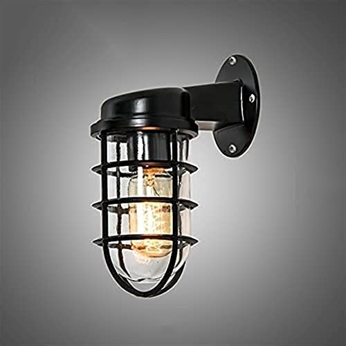 ZJHAHJY Lámpara de Pared para Exteriores, Aplique náutico, Impermeable, Industrial, de Metal, con mamparo, para Porche, iluminación E27 para Patio, Bar y Dormitorio.