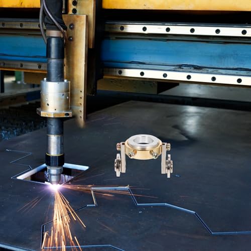 Corte preciso sin desvíos usando la rueda guía de acero plata para antorcha de plasma 7