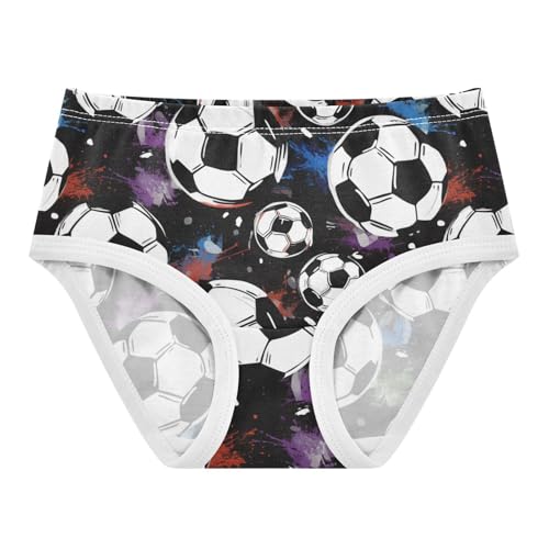 Wusikd Soccer Balls Girls' Underwear Cotton Brush Girls Briefs Soft Toddler Underwear 2T
