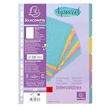 Exacompta - Réf. 7706E - Intercalaires Aquarel - en carte lustrée 400g/m2...