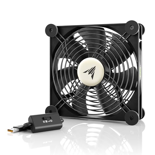 Image of AC Infinity MULTIFAN 4, Quiet 140mm USB Fan for Receiver DVR Playstation Xbox Computer Cabinet Cooling