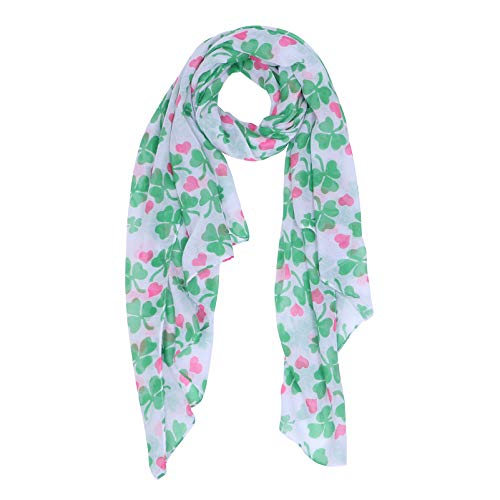 KESYOO St. Cachecol Do Dia de Patricks Shamrock Xale Irlandês Lenços de Trevo Embrulhar para Mulhere