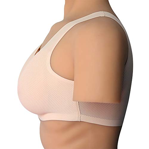 Zmasi 2-In-1 Silicone Breast Inserts Forms Waterdrop Fake Breast Mastectomy Bras Prosthetic Set (800G/Pair (C Cup), Nude) #TOP2