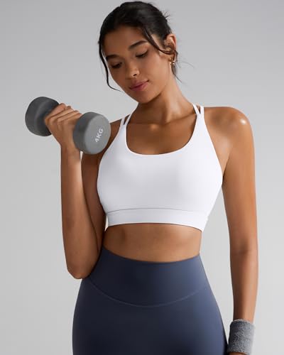 Image of RUNNING GIRL Sports Bras for Women,Padded Sports Bra Tank Top Sexy Crisscross Back High Impact Longline Workout Yoga Bra