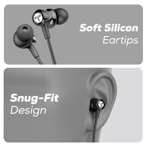 Image of Toreto Tunz Pro C Type Earphones Wired, 13mm Bass Drivers, Inline Control Type C Inear Headphones with Mic, Signature Sound,Sweat Resistant, Comfort Fit Type c Earphone