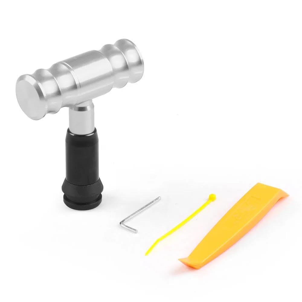 HYASDBWE Universal Aluminum Alloy Gear Shift Knob Car Modified Aircraft Joystick Shift Head for Automatic Transmission Gear Shifter Parts(Silver)