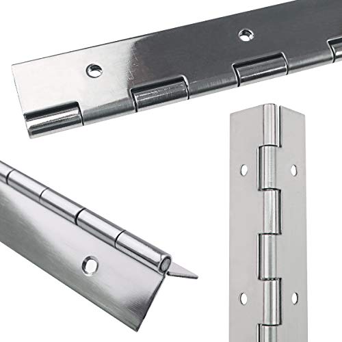 image for Muzata Heavy Duty 304 Stainless Steel Continuous Piano Hinge 2