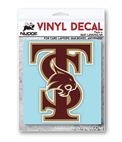 Image of Collegiate NCAA Car Decal Made from Premium Weatherproof Vinyl (Texas State TS - Maroon)