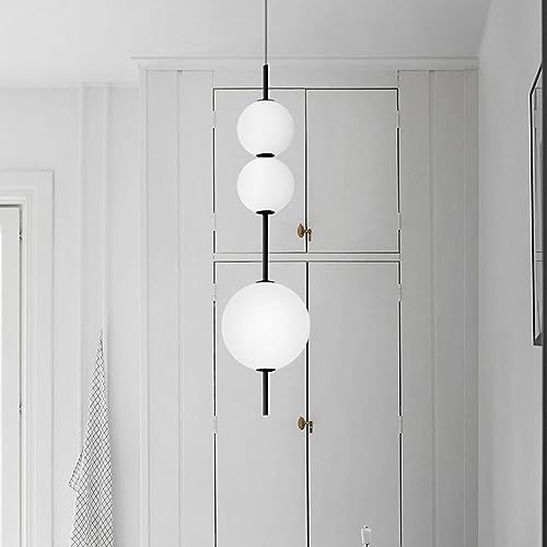 Suspension globe blanche design milieu du siècle finitions soignées