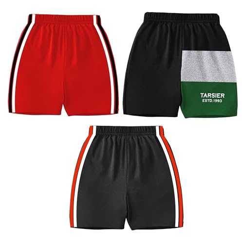 Image of TARSIER Kids Cotton Shorts for Boys & Girls, Multicolour, Combo Pack