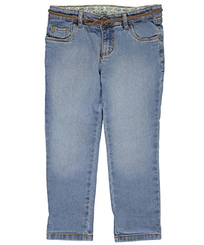Carter's Little Girls Easy Fit Jeans with Braided Belt, Denim (5)2