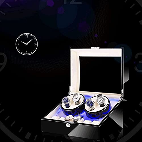 Caja para 4+6 relojes automáticos en madera lacada con motor silencioso 7